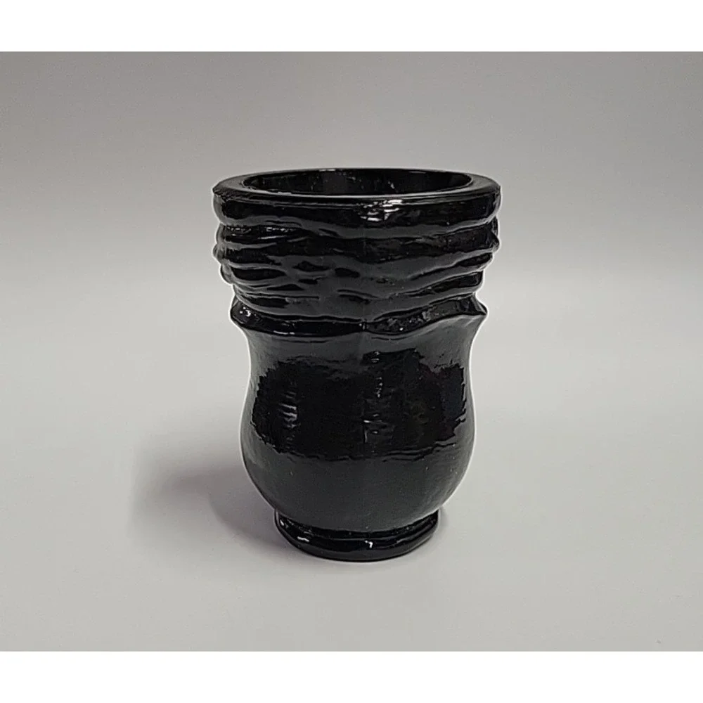 Vintage‎ Boyds Black Glass Hobo Shoe Boot Toothpick Holder